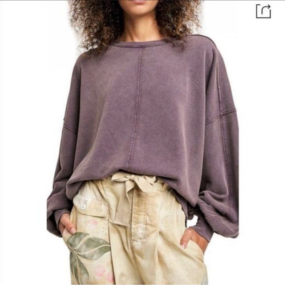 Free people nwt sweatshirt open back